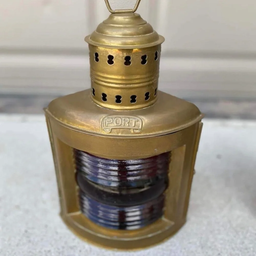 Vintage Brass Ship Lanterns Port Starboard Lanterns Nautical